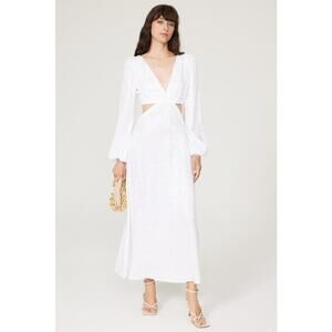 AFRM Off-White Norton Maxi Dress Size M with Stain